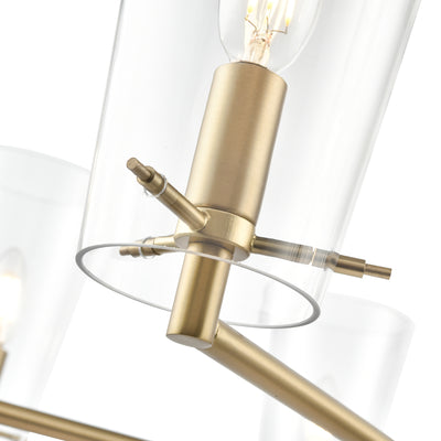 10.25'' Maccan Vintage Brass 8 Light Chandelier