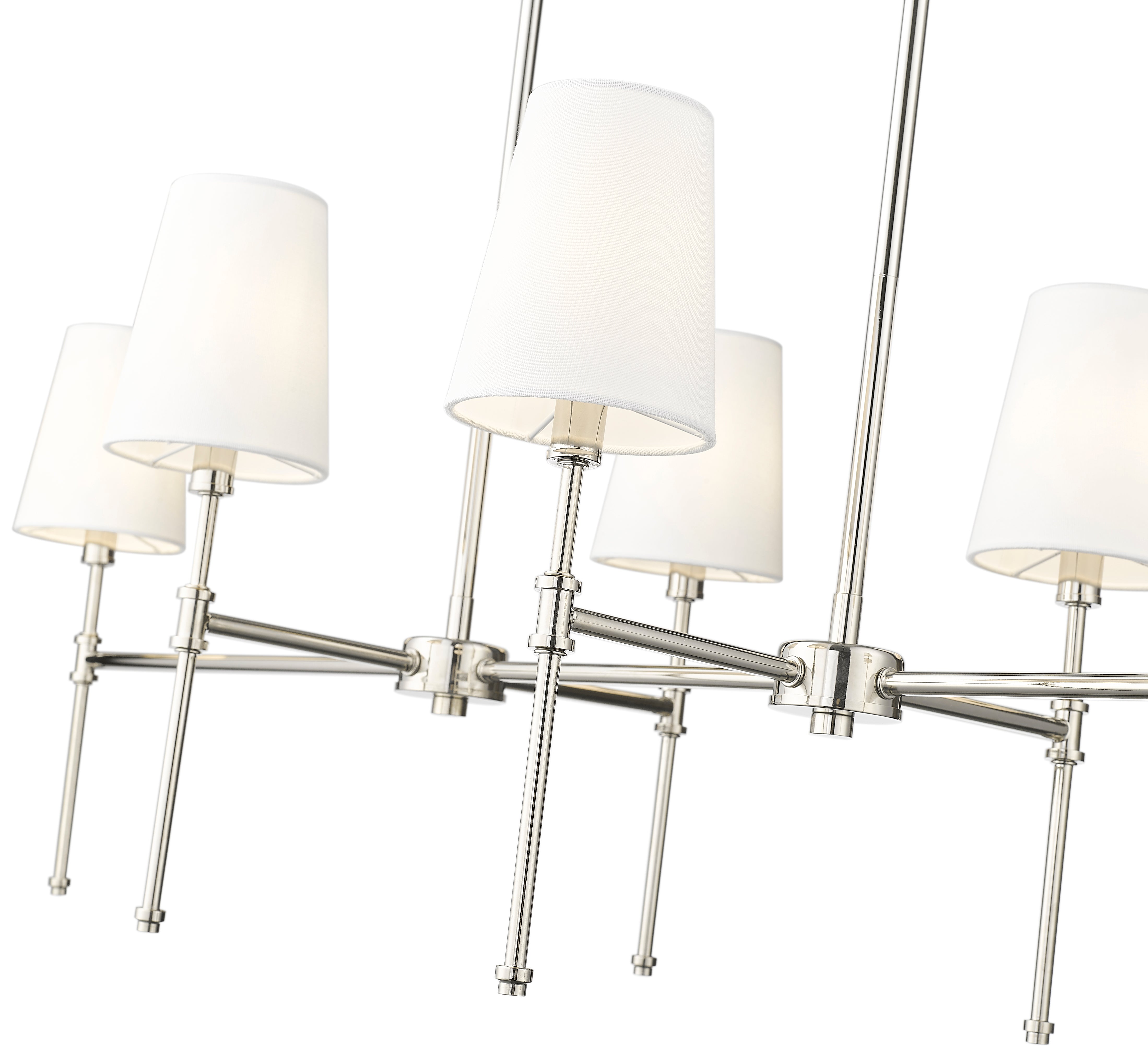 18'' Adorra Polished Nickel 6 Light Linear Chandelier