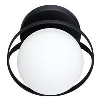 Parker 6-inch 1-light Matte Black Vanity Light with Etched Opal Glass Shade
