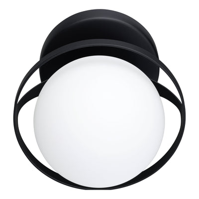 Parker 6-inch 1-light Matte Black Vanity Light with Etched Opal Glass Shade