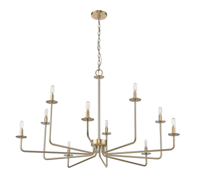 27'' Marceline Modern Gold 10 Light Chandelier
