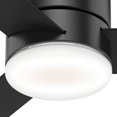 44 inch Minimus Matte Black Low Profile Ceiling Fan with LED Light Kit and Handheld Remote