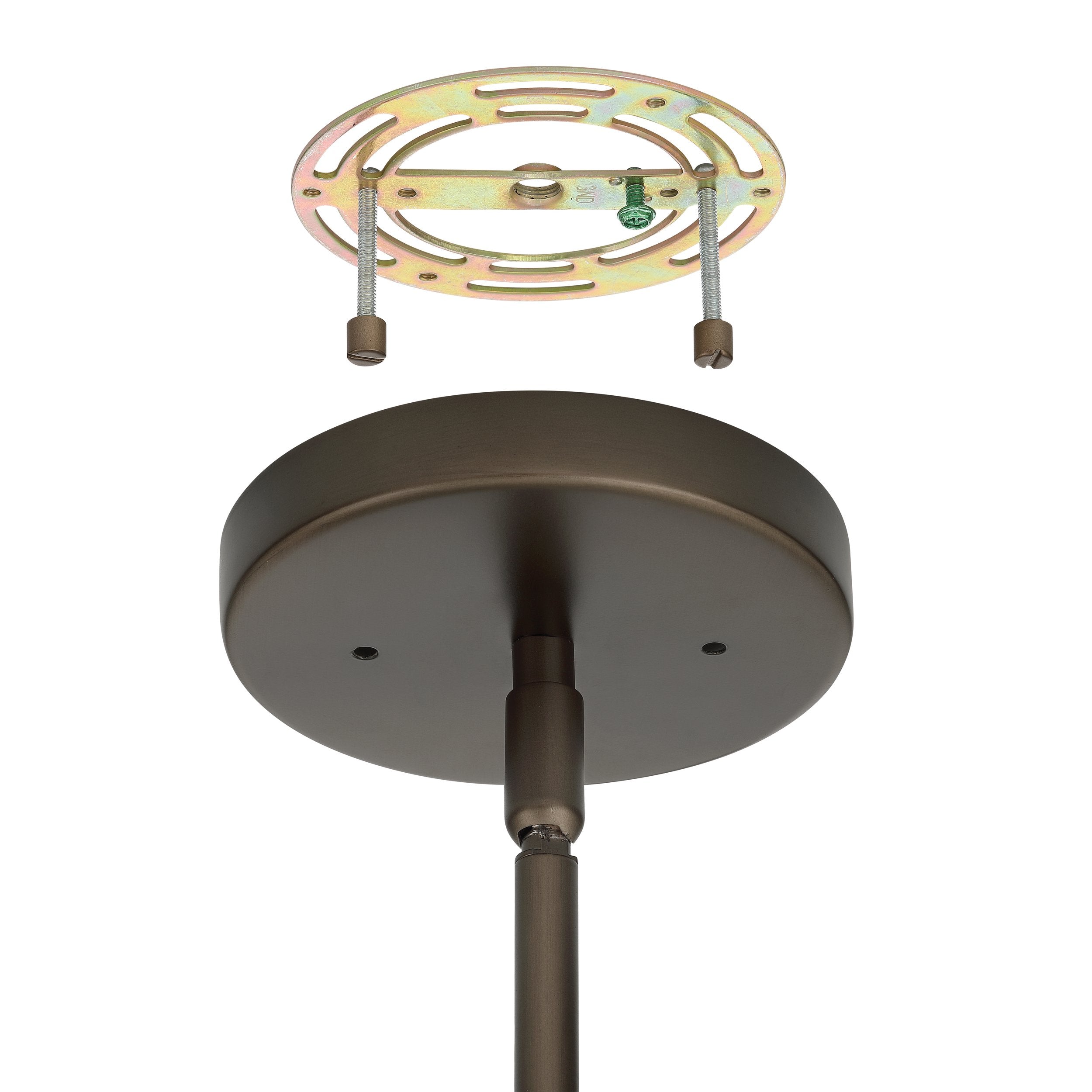 Enzio 6-inch 1-light Forged Bronze Pendant Light with Forged Bronze and Matte White Metal Shade
