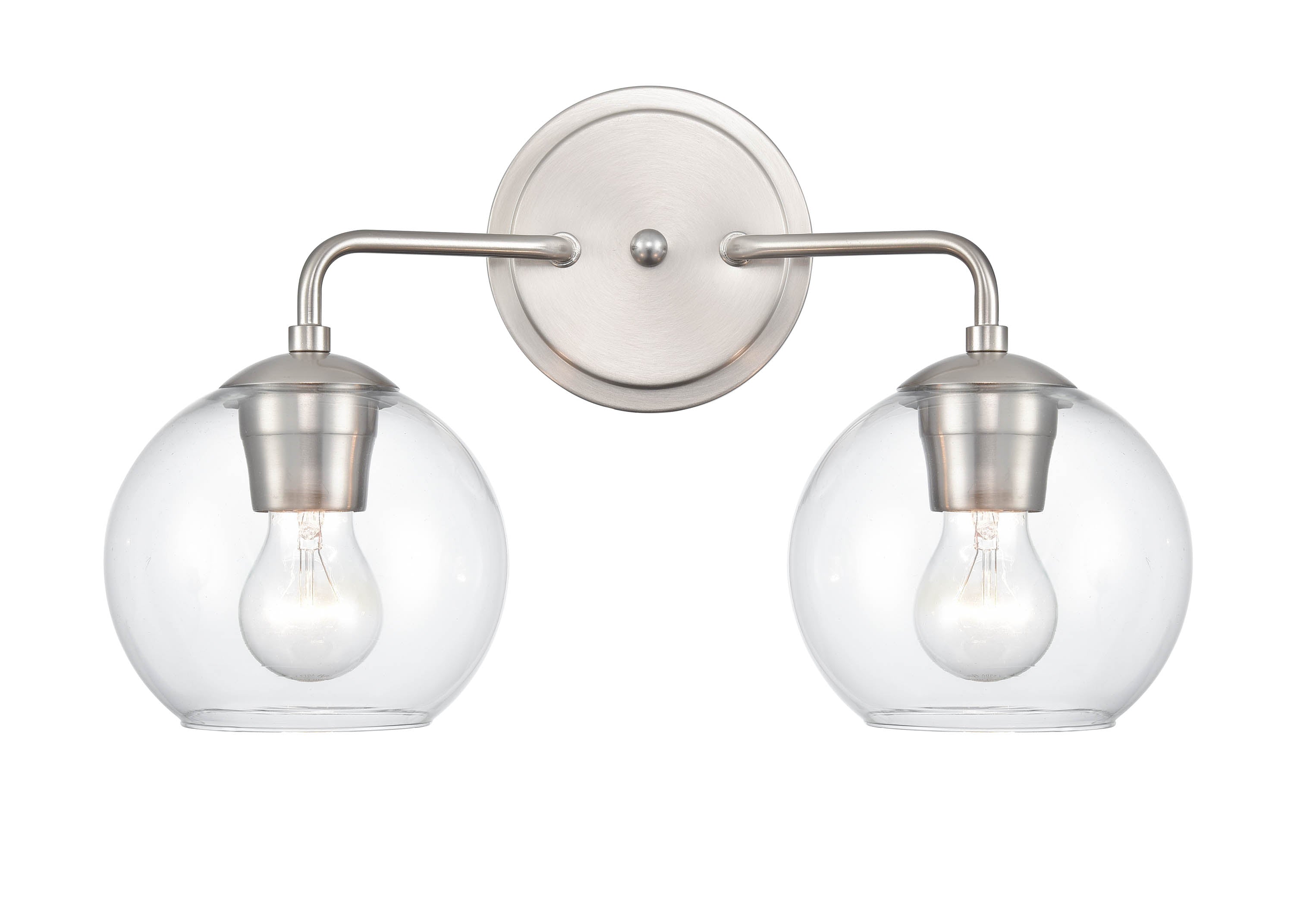 16'' Solmer Brushed Nickel 2 Light Bath Vanity