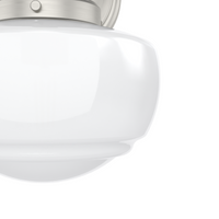Saddle Creek 9.75-inch 1-light Brushed Nickel Wall Sconce with Cased White Glass