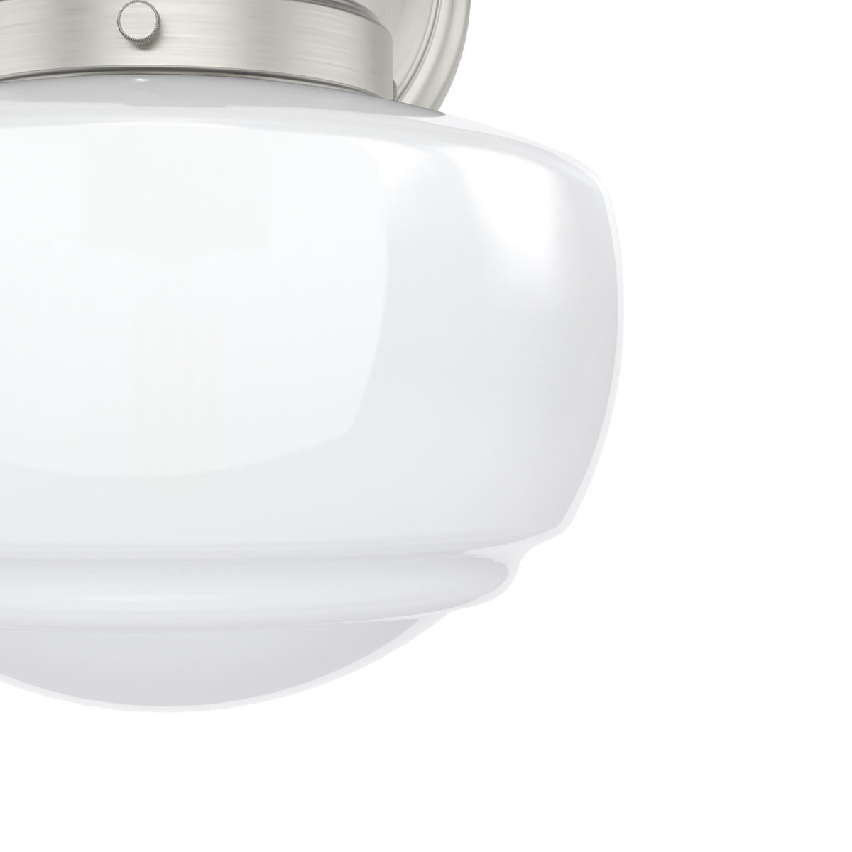 Saddle Creek 9.75-inch 1-light Brushed Nickel Wall Sconce with Cased White Glass
