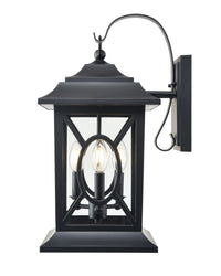 10'' Allbert Powder Coated Black 3 Light Wall Sconce