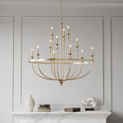 40.2'' Emery Modern Gold 12 Light Chandelier