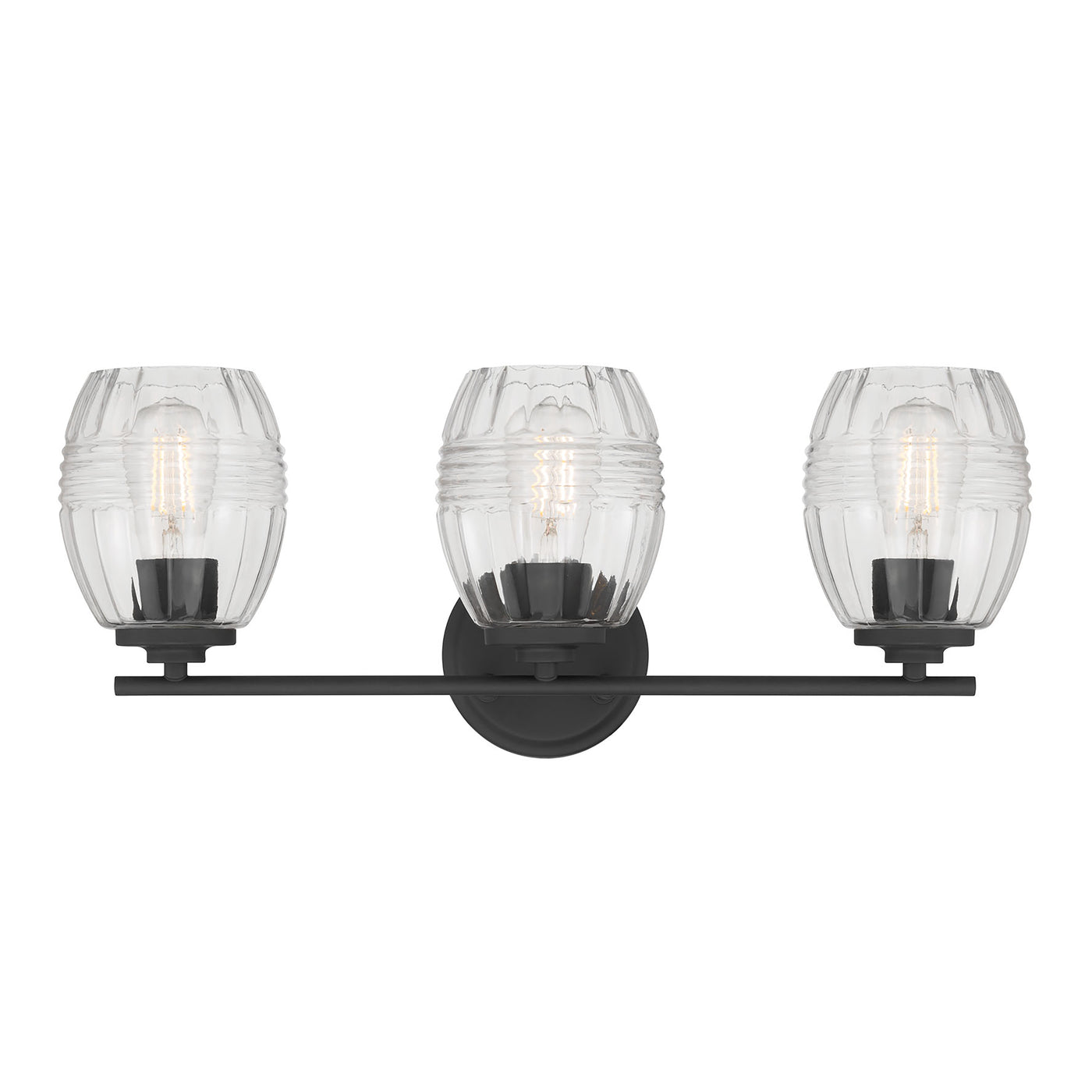 22.25'' Miravelle Matte Black 3 Light Bath Vanity
