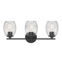 22.25'' Miravelle Matte Black 3 Light Bath Vanity