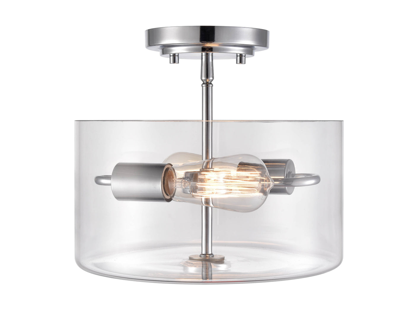 10'' Verlana ChromeClear 2 Light Semi-Flush Mount