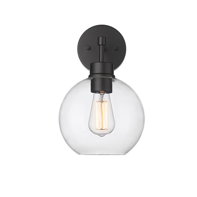 8'' Basin Powder Coated Black 1 Light Wall Sconce