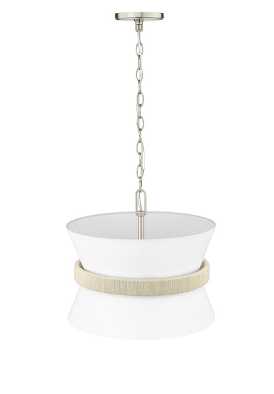 14.1'' Kimbry Brushed Nickel 3 Light Pendant