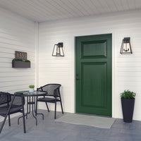 11'' Grant Powder Coated Black 2 Light Wall Sconce