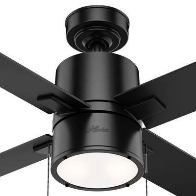 42 inch Beck Matte Black Ceiling Fan with LED Light Kit and Pull Chain