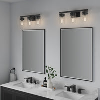 22'' Lunden Matte Black 3 Light Bath Vanity