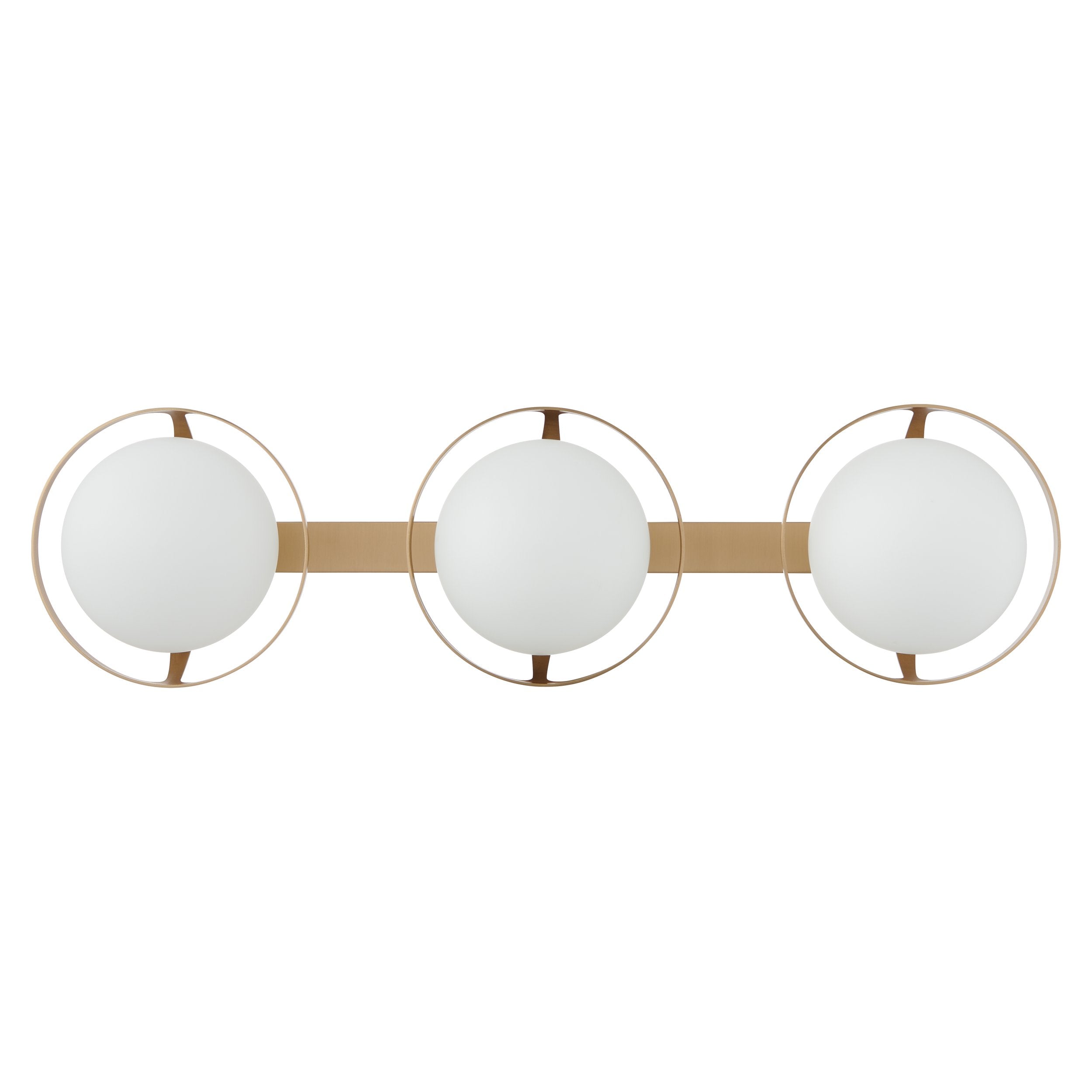 Parker 24-inch 3-light Champagne Gold Vanity Light with Etched Opal Glass Shades
