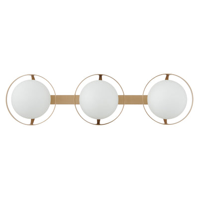 Parker 24-inch 3-light Champagne Gold Vanity Light with Etched Opal Glass Shades