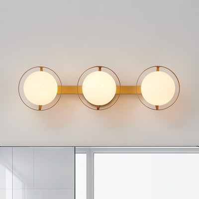 Parker 24-inch 3-light Champagne Gold Vanity Light with Etched Opal Glass Shades