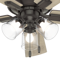 52 inch Crestfield Noble Bronze Ceiling Fan with LED Light Kit and Pull Chain