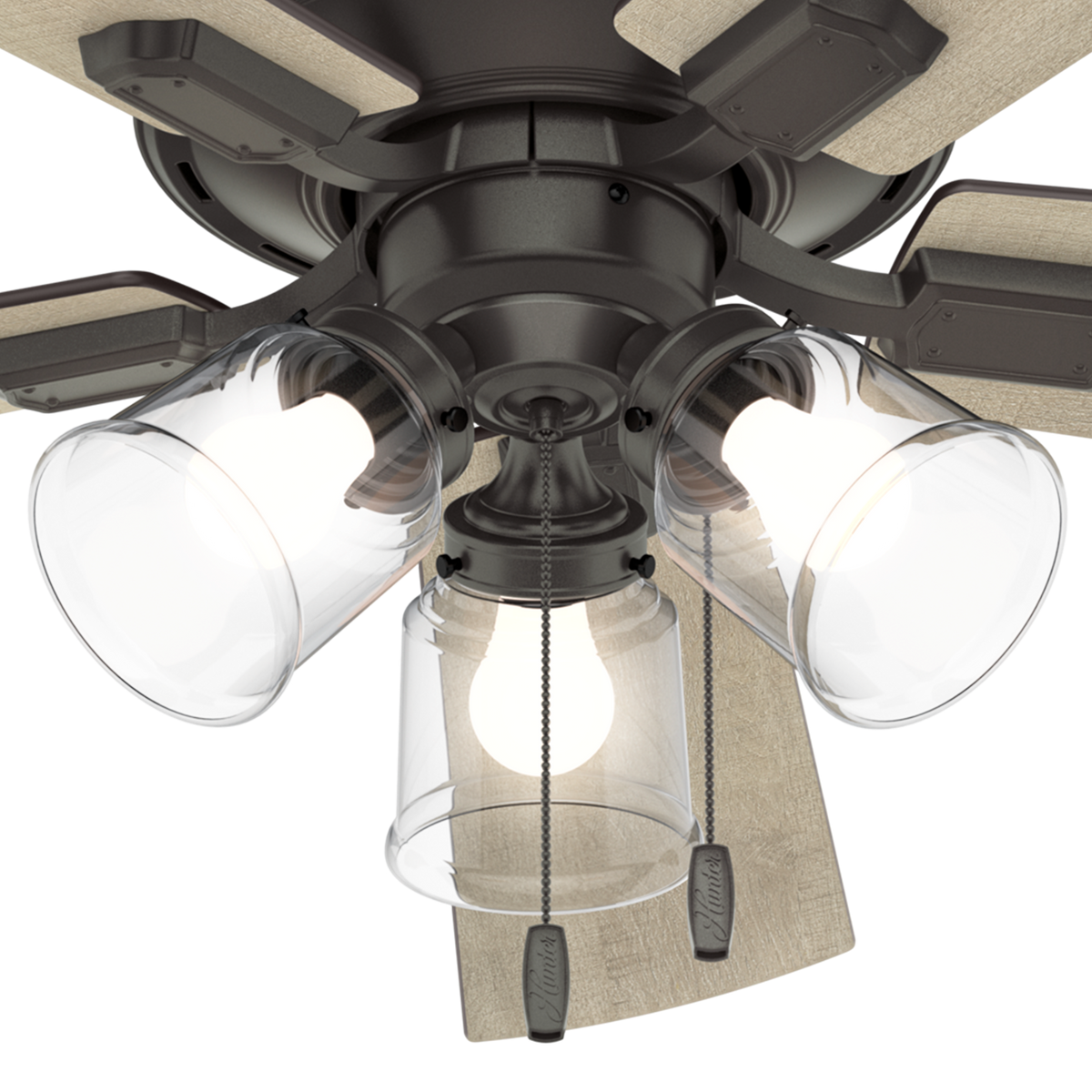 52 inch Crestfield Noble Bronze Ceiling Fan with LED Light Kit and Pull Chain