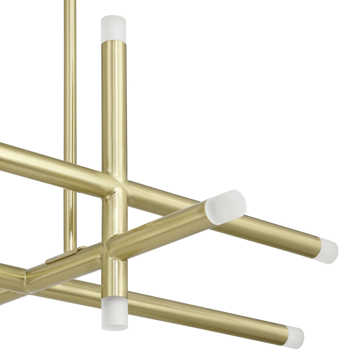 Manhattan 48-inch 12-light Brushed Gold LED Linear Chandelier