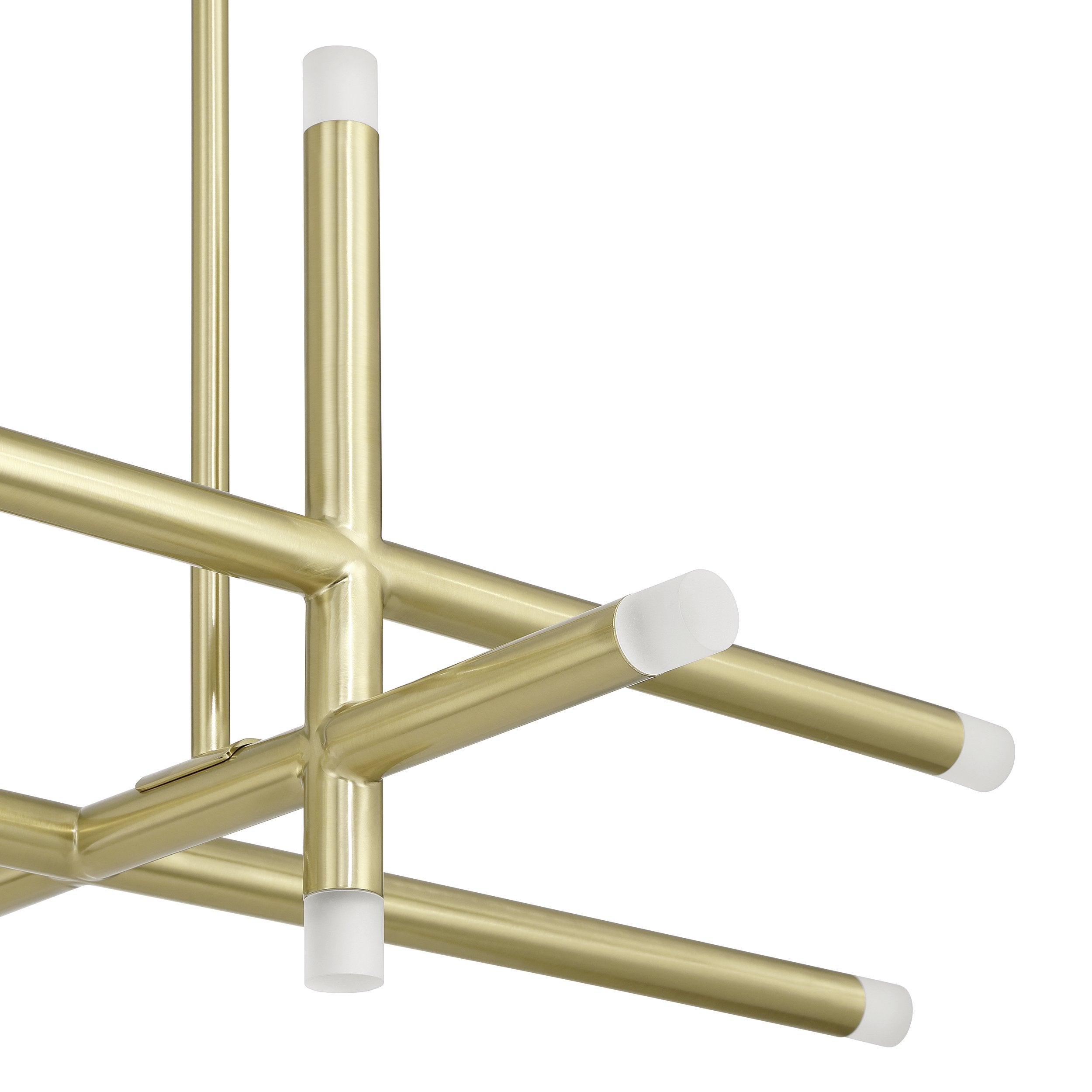 Manhattan 48-inch 12-light Brushed Gold LED Linear Chandelier