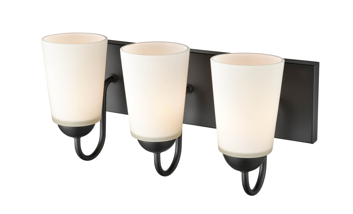 16'' Ivey Lake Matte Black 3 Light Bath Vanity