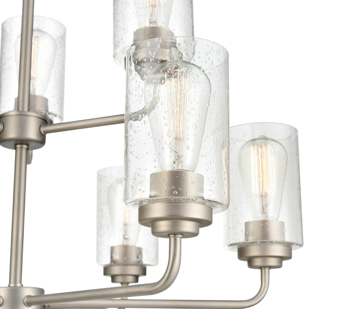 26.75'' Moven Satin Nickel 9 Light Chandelier