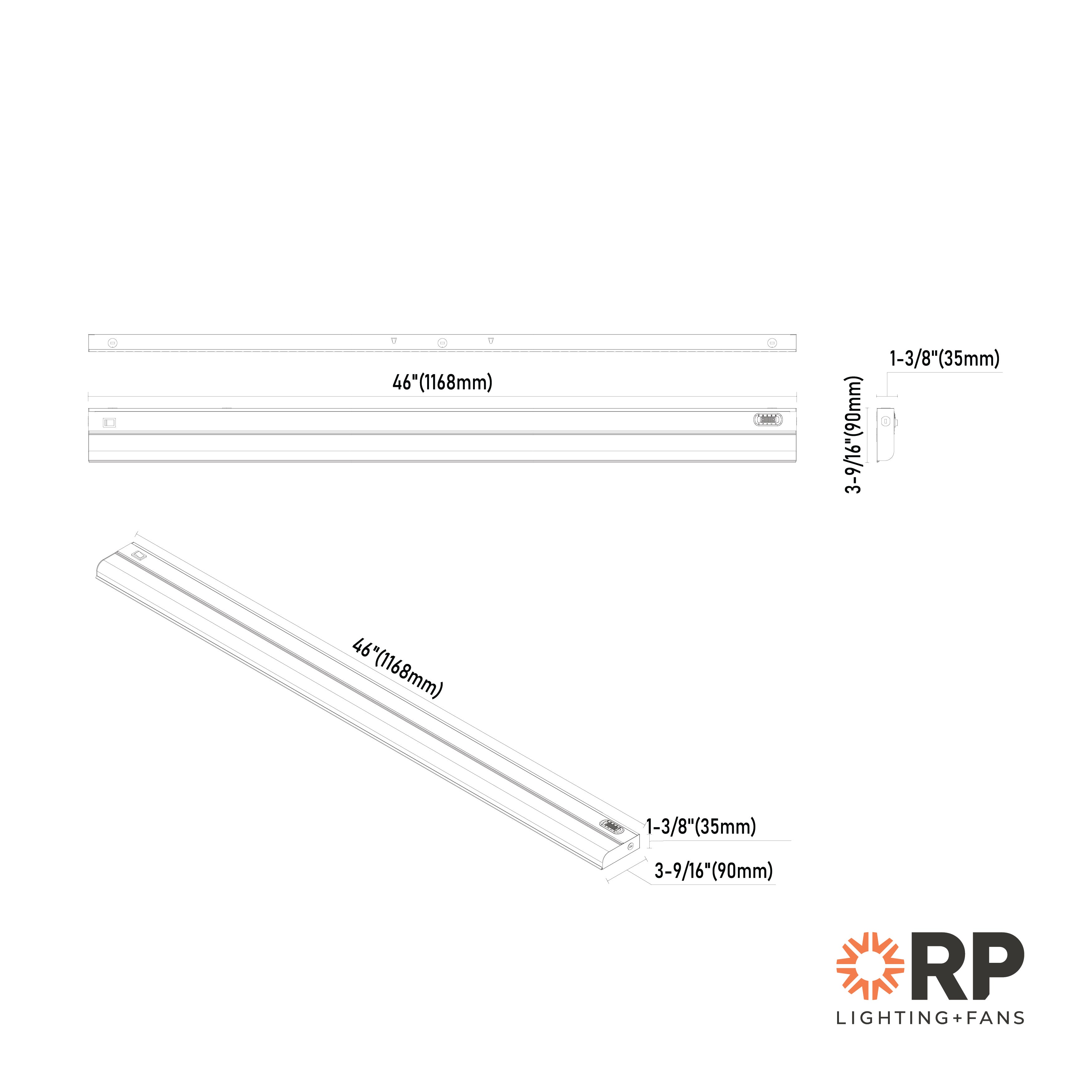 46-inch White Under Cabinet Light