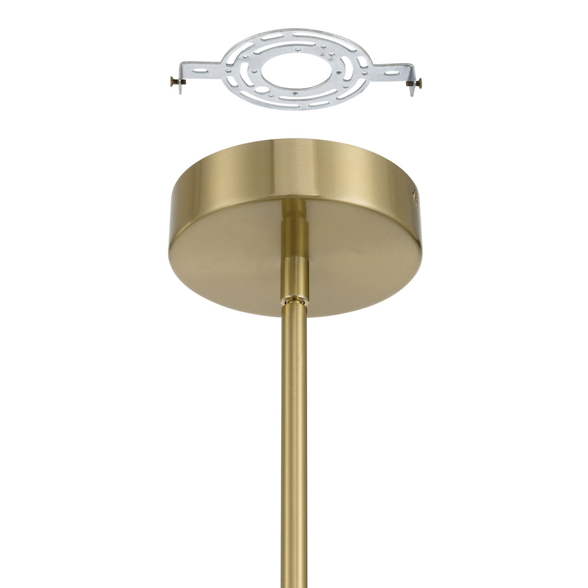 Calle 36-inch 9-light Brass LED Chandelier with Gold Leaf Hand Pressed Glass Shades