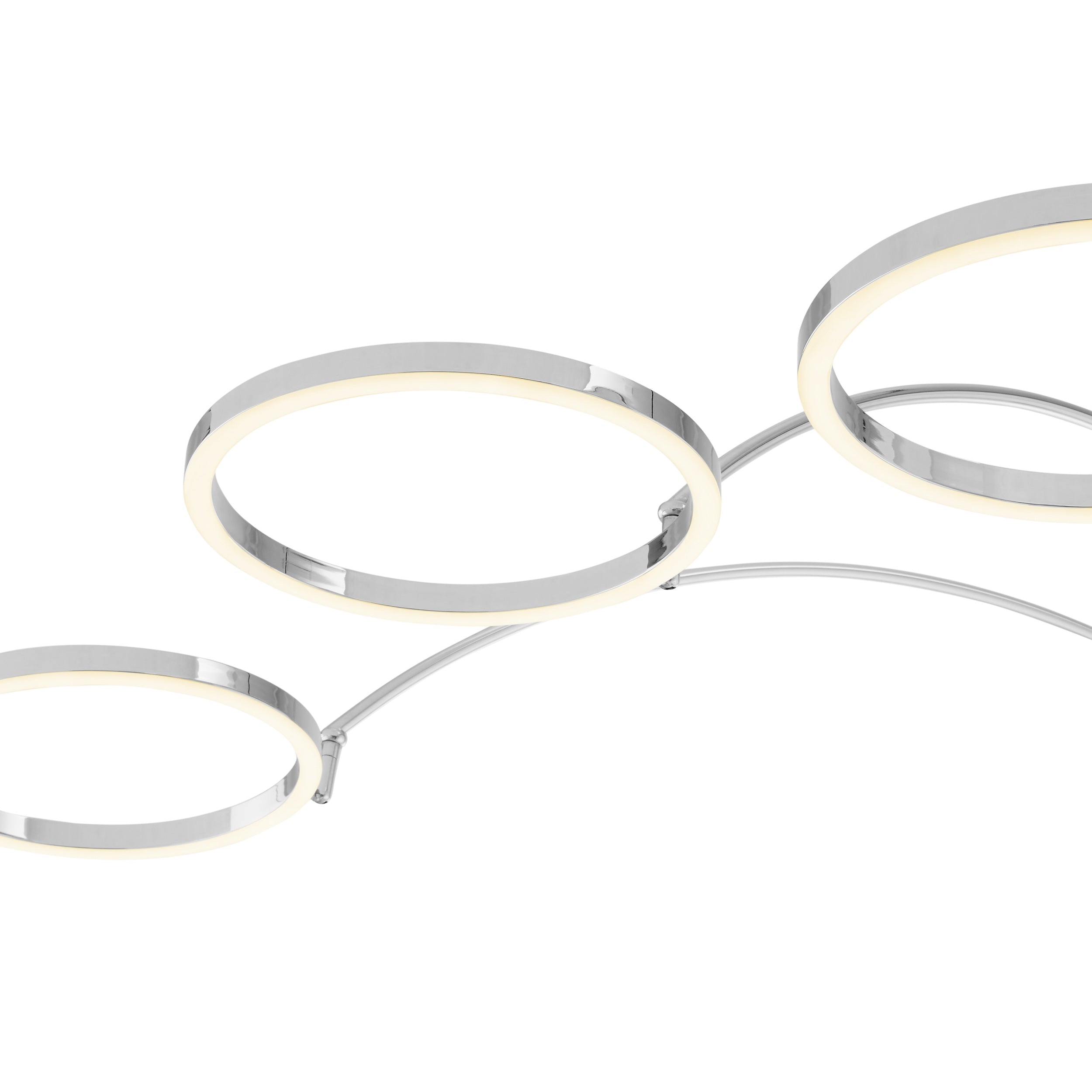 LED Three Ring Hong Kong Arc Floor lamp | Chrome, Not Dimmable