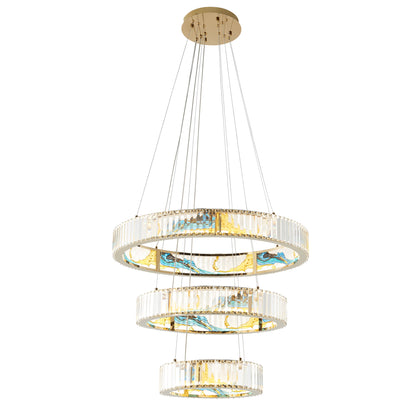 Boeseman’s Three Tier Colourful Round Chandelier