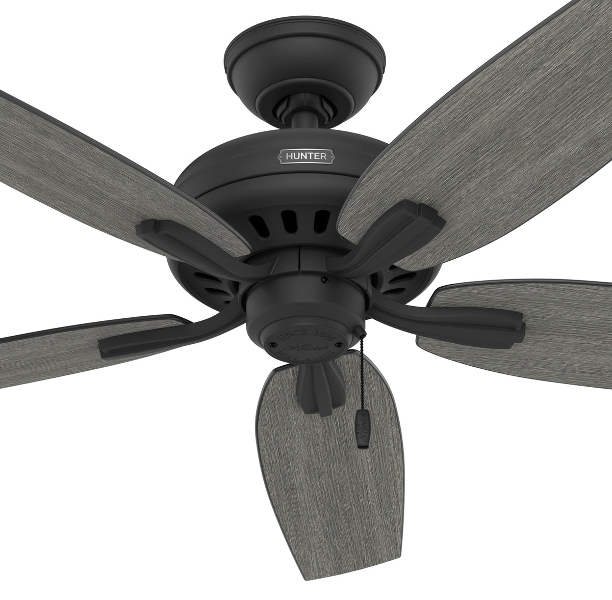 52 inch Newsome Matte Black Ceiling Fan and Pull Chain