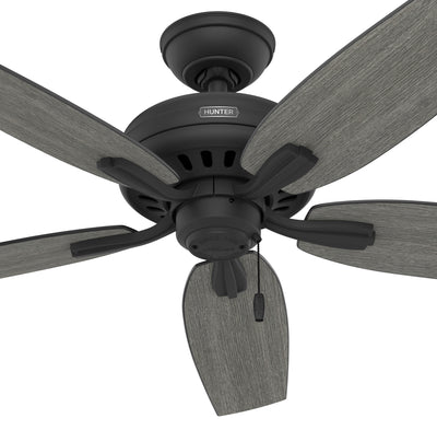 52 inch Newsome Matte Black Ceiling Fan and Pull Chain