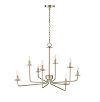 22'' Marceline Modern Gold 8 Light Chandelier