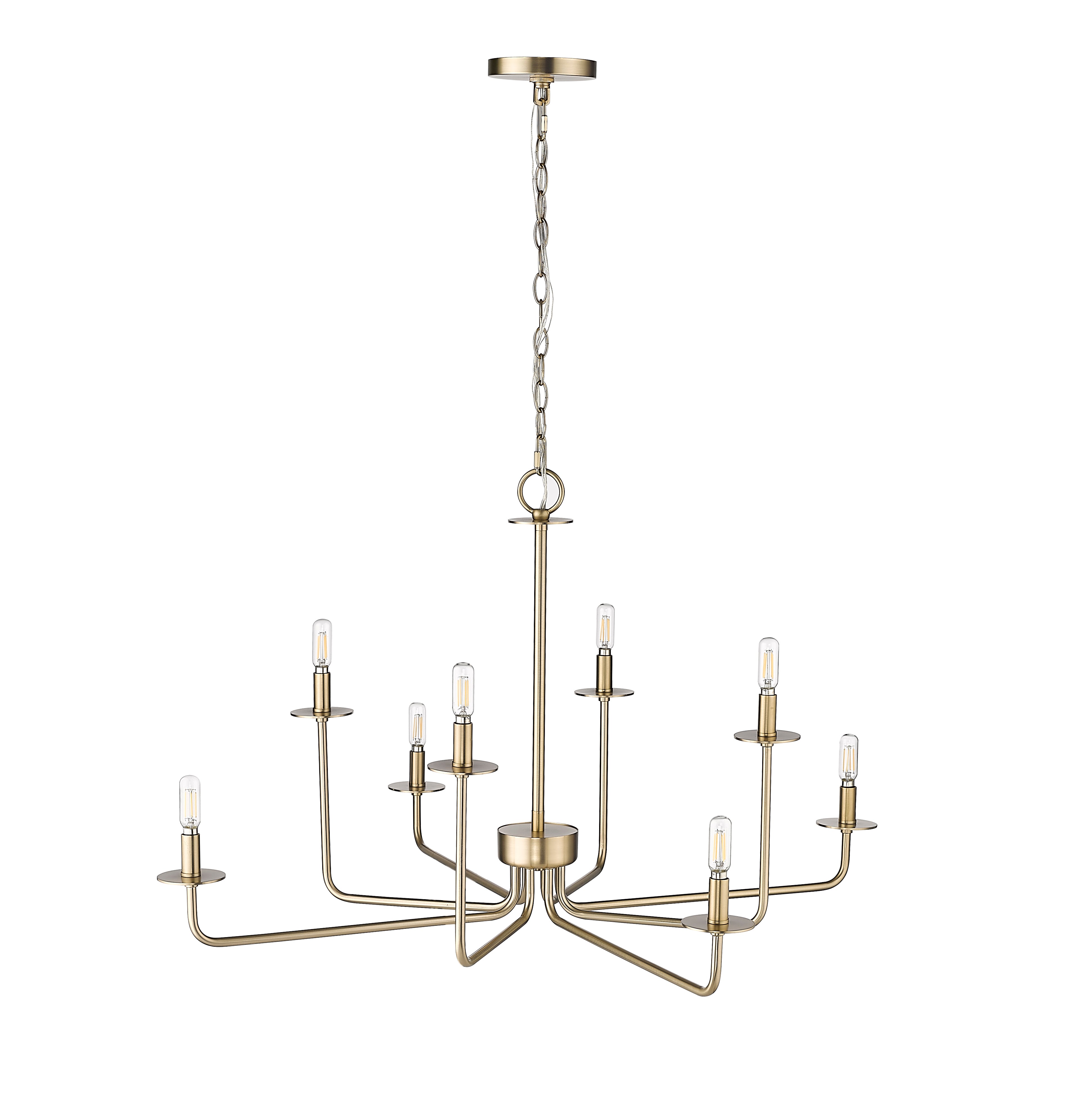22'' Marceline Modern Gold 8 Light Chandelier