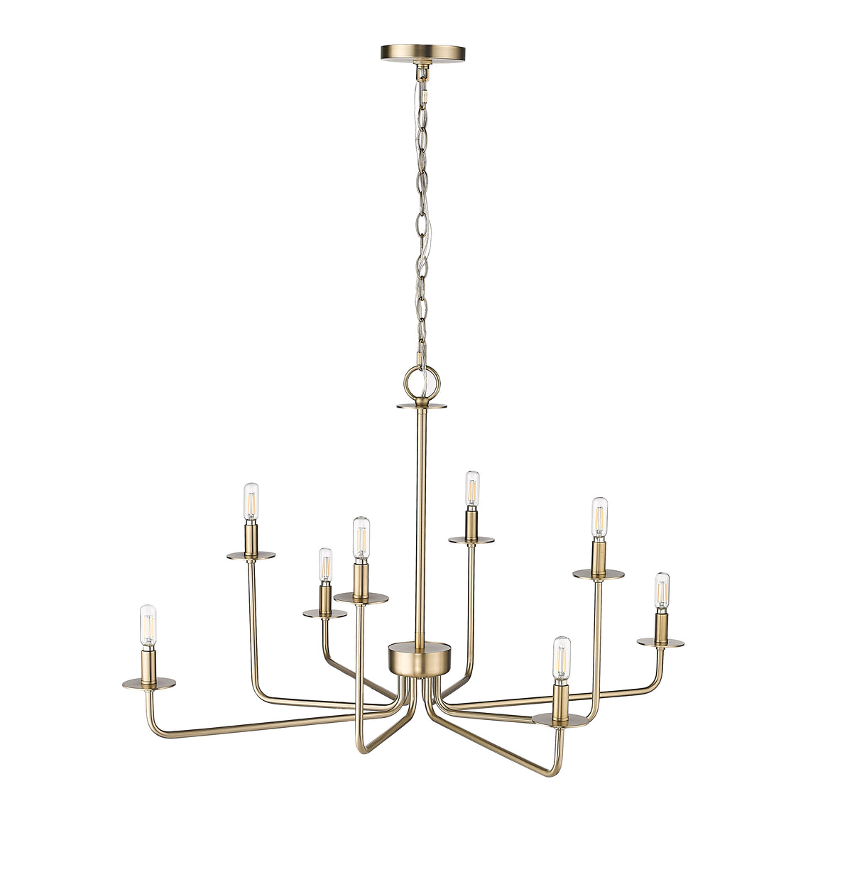 22'' Marceline Modern Gold 8 Light Chandelier