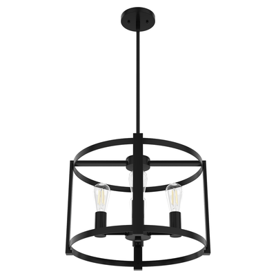 Astwood 18-inch 4-light Matte Black Drum Chandelier