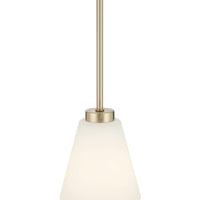 5.75-inch Strayhan Modern Gold 1-Light White Frosted Glass Pendant Light