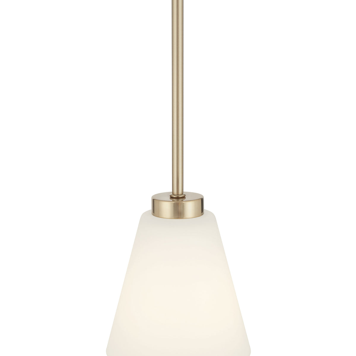 5.75-inch Strayhan Modern Gold 1-Light White Frosted Glass Pendant Light
