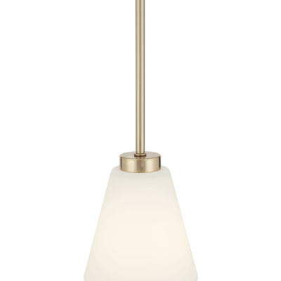5.75-inch Strayhan Modern Gold 1-Light White Frosted Glass Pendant Light
