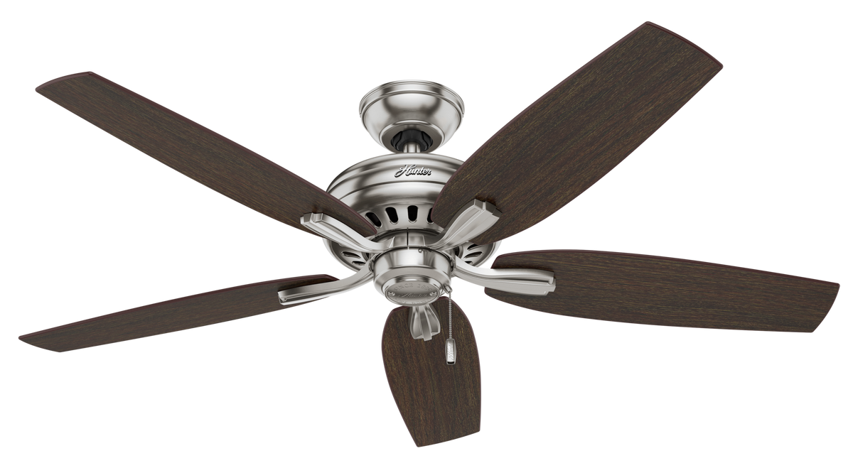 52 inch Newsome Brushed Nickel Ceiling Fan with LED Light Kit and Pull Chain