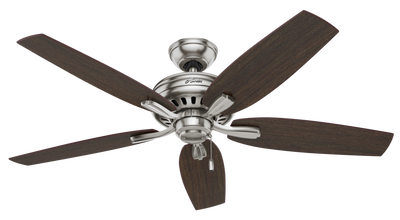 52 inch Newsome Brushed Nickel Ceiling Fan with LED Light Kit and Pull Chain