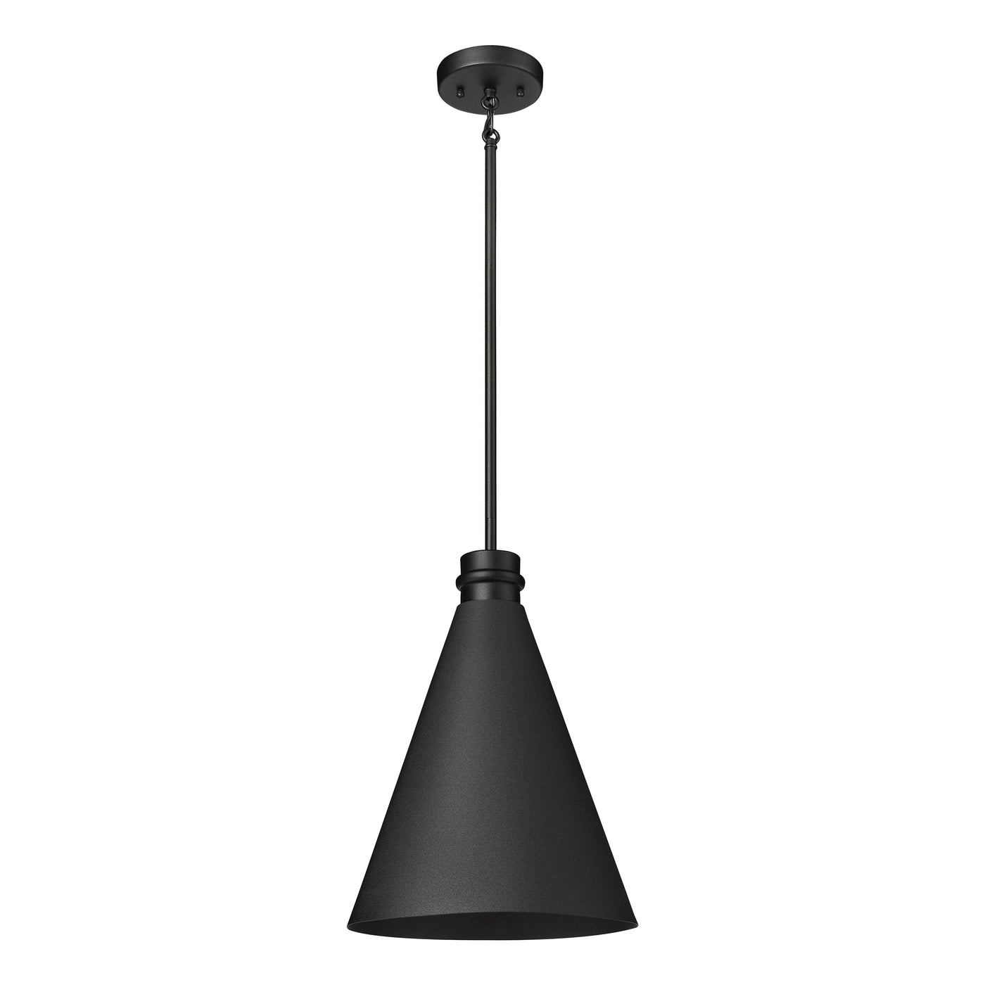 17.5'' Axston Textured Black 1 Light Hanging Lantern
