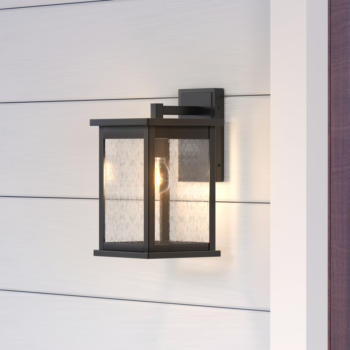 7'' Bowton Powder Coated Black 1 Light Wall Sconce