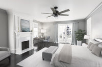 52 inch Fonthill ENERGY STAR® HunterExpress Matte Black Ceiling Fan with LED Light Kit and Handheld Remote