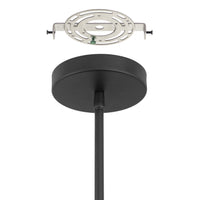 Courtney 18-inch Textured Black 5CCT LED Convertible Pendant with Clear Water Glass