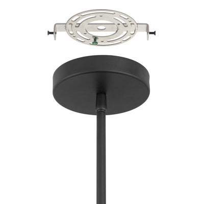 Courtney 18-inch Textured Black 5CCT LED Convertible Pendant with Clear Water Glass