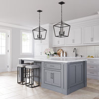 24'' Corona Matte Black 4 Light Pendant